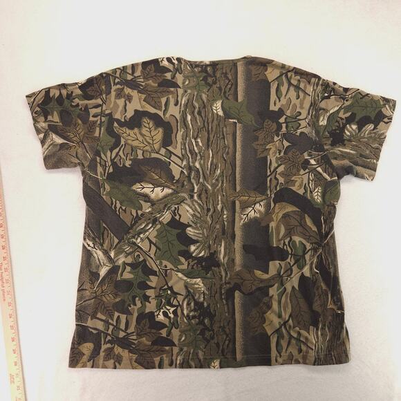 Two Can Casual V Neck Short Sleeve T-Shirt Adult Mens Size Extra Large XL Camo - Picture 9 of 9